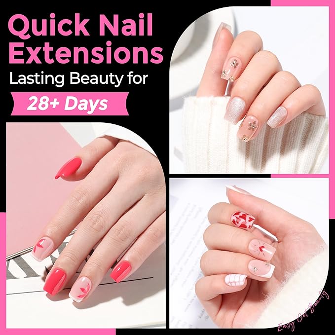 UNA GELLA Short Square Oval Round Nail Tips 216pcs Pre-Etched Short Square Round Oval Press on Nails Squoval Clear Acrylic Fake Full Cover Gel Nails Tips for Nail Extensions Home DIY Salon 12 Sizes