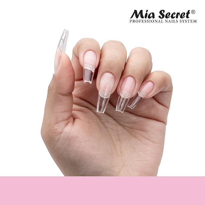 Mia Secret Soak off CLEAR Soft Gel Nail Tip MADE IN USA for Salon and DIY (Clear 140 Tips, Coffin)