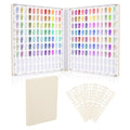 Segbeauty 216 Nail Colors Display Chart, Nail Polish Organizer Display Book with 240 False Nails Tips, Professional Nails Art Salon Supplies Fingernail Color Fingernail Gel Card Sticks