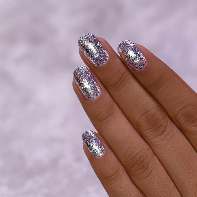 ILNP Echo - Platinum Silver Holographic Ultra Metallic Nail Polish