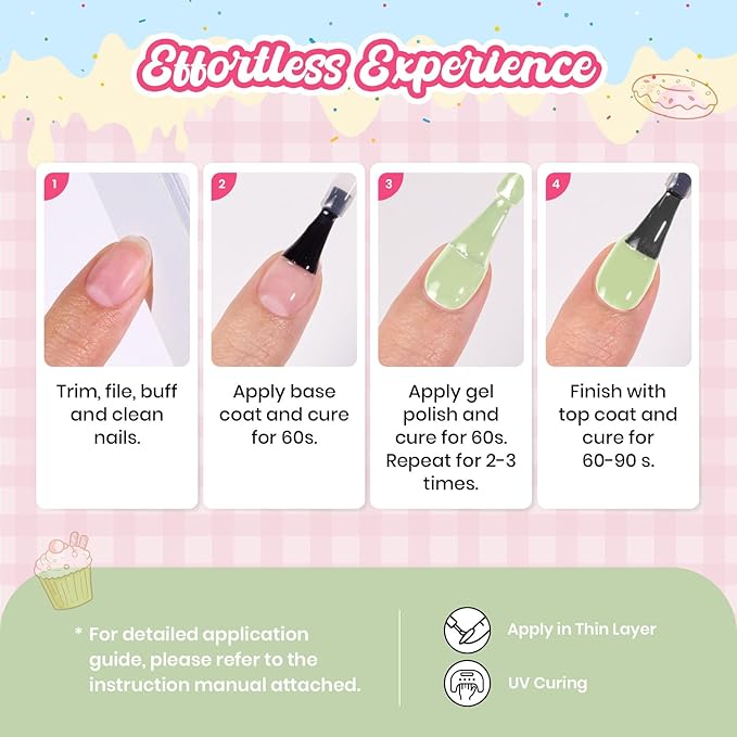 Beetles Mint Green Gel Nail Polish - Taste of Spring Matcha Mousse Pastel Green Gel Polish, Same Color Bottle, Soak Off UV LED Pastel Nails Art, Manicure Salon DIY Spring Nails for St Patricks Day