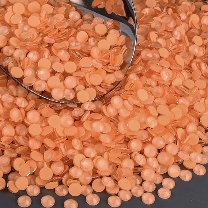 Blinginbox Flatback Rhinestones Round Gems, 1440pcs Luminous Series Glass Stones Neon Gems Non Hotfix Crystal Rhinestones for Nail Charms Crafts Clothes Tumblers,Mac. Living Coral Luminous,SS16.