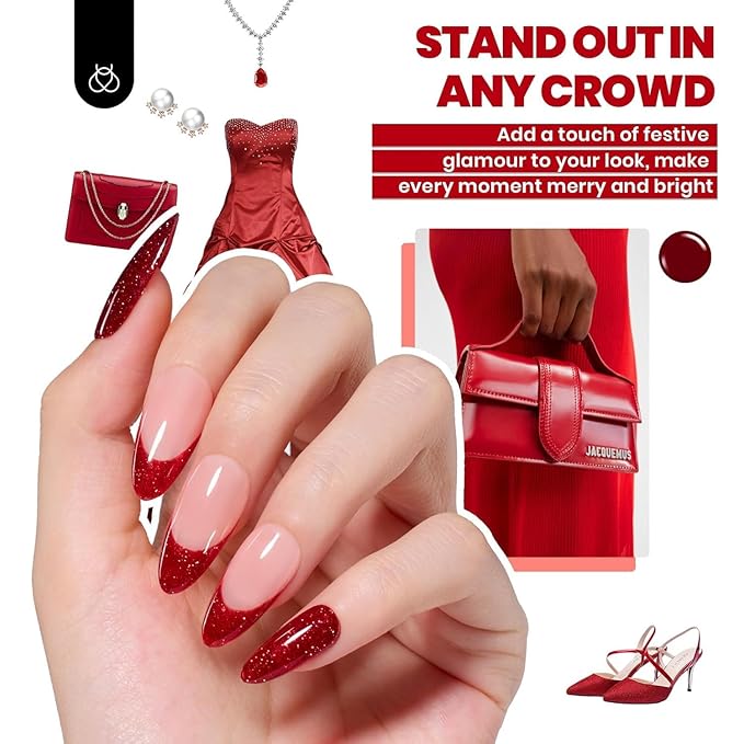 Beetles Gel Nail Polish Kit with U V Light - 68Pcs Gel Nail Kit 35 Colors Outfits Glitter Red Classic Blue Polish Set with Everything Nails Manicure Tools for Beginners DIY At Home Gifts for Women