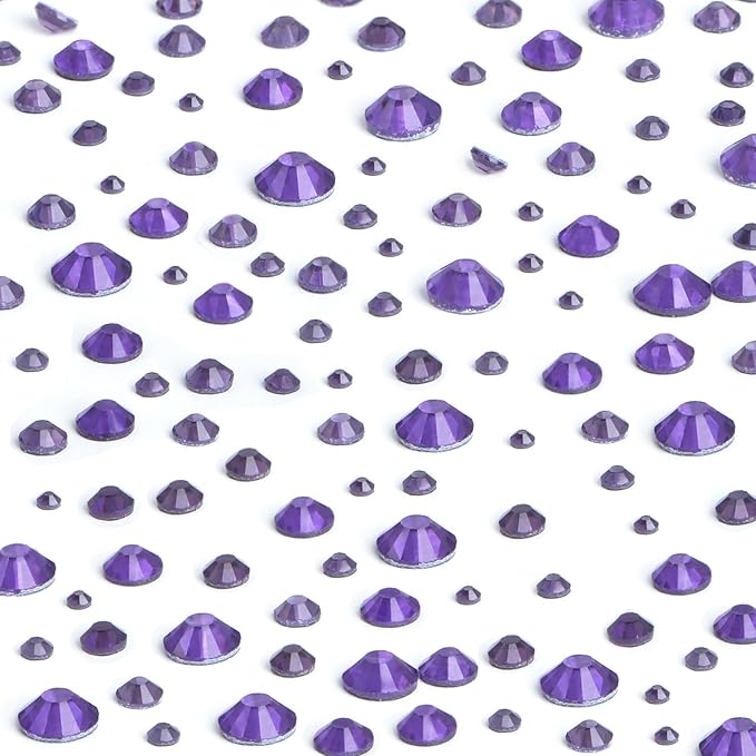 NCB Hotfix Iron on 8000pcs Crystal Rhinestones Round Gem for Crafts Decoration DIY Jewelry Making with a Tweezers and 2 Picking pens (Tanzanite, 6Sizes SS4-SS30)