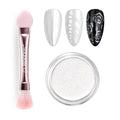 Beetles White Chrome Nail Powder Pearl Mirror Effect Crome Nail Powder for Gel Nails Glitter Manicure Gel Polish Holographic Pigment Nails Art Design Gifts for Women