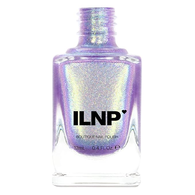 ILNP Downtown - Iridescent Purple Holographic Jelly Nail Polish