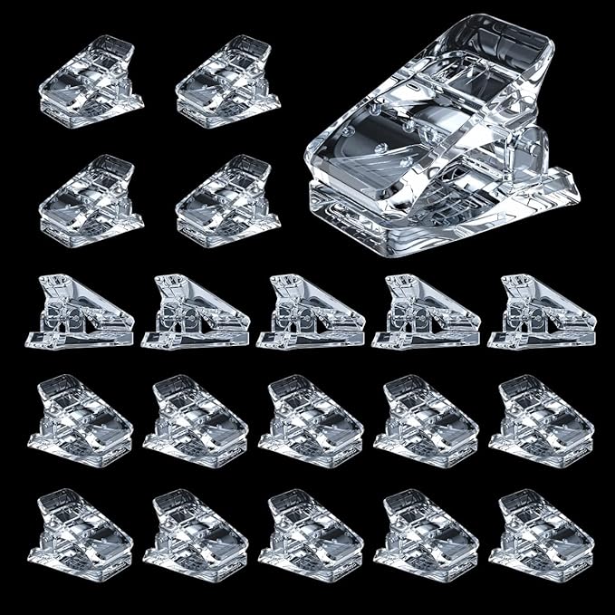 20pcs Nail Tip Clips, Gel Nail Tips & Dual Form Manicure Tools