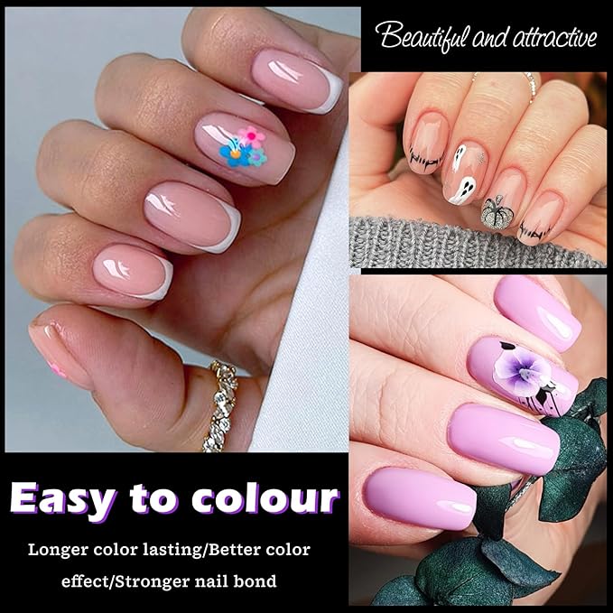 LoveOurHome 750pc Medium Squoval Nail Tips Clear Fake Nails Medium Gel Nail Tips Full Cover Round Square Acrylic Nails Clear Press on Nails 15 Sizes False Fingernail for Gel Nail Extension