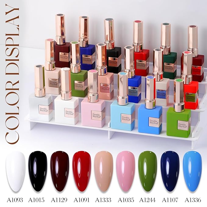 Double Rhythm 15ML Gel Polish Pure Sheer Same Color Same Bottle Soak Off Gel Polish Art Manicure Salon DIY at Home for Women (Beige White-A1478)