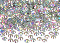 2880PCS Art Nail Rhinestones Non Hotfix Glue Fix Round Crystals Glass Flatback for DIY Jewelry Making with one Picking Pen (ss4 2880PCS, Crystal AB)