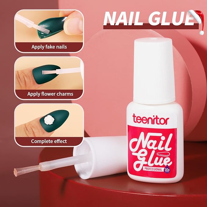 Teenitor Almond Press On Nails, 12 Color 288Pcs Matte Glue On Nails Almond Shape Press On Nails Medium Length Fake Nails