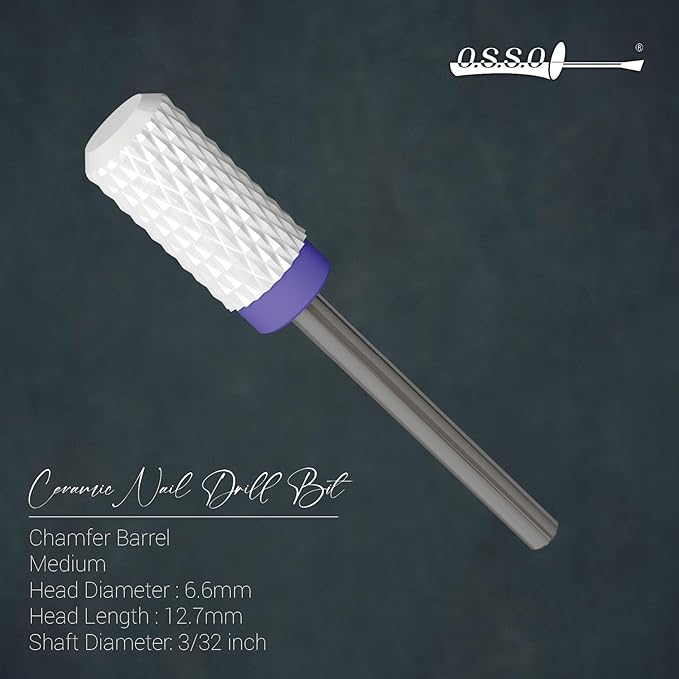 Ceramic Nail Drill Bit Chamfer, Medium