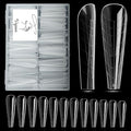 120 Pcs Poly Extension Gel Dual Nail Forms With Scale Builder Coffin Nail for Gel Manicure Art Design Salon DIY at Home (Long Ferrari Dual Forms Set)