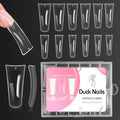 Ranrose Duck Nail Tips - 120pcs Extra Long Duck Feet Style Full Cover False Nail 12 sizes XXL Clear Press on Nail for Acrylic Nails Professional Y2K Nail Salon