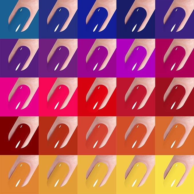 Vishine 48Pcs Gift Set Gel Nail Polish Kit Soak Off UV LED Nail Gel Polishes for Nail Art 8 ML/PC Pack of 48 Pretty Colors Series Kit 006