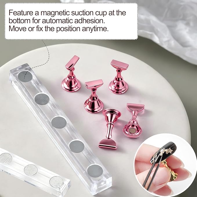 AIBEE Nail Art Tools Set, 15Pcs Nail Art Brushes 2Pcs Nail Stand for Press On 5Pcs Dual Tipped Nail Dotting Tool and Sculpture Pen with Tape Nail Holder for Painting DIY Press On Nails