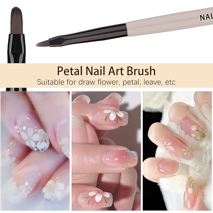 Daisy Nail Brush for Nails, 3D Flower Nail Brushes, Acrylic & Gel Polish Brush French Tips Nail Brushes for Petals & Butterflies and Intricate Art Designs Manicure Salon & DIY Home Manicure