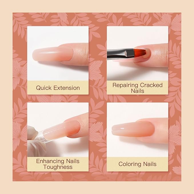 ROSALIND False Nail Extension Gel, 60ML Rouge, Neutral Color, Ballerina, Square, Oval, Acrylic, 1 Piece, 2 Fl Oz
