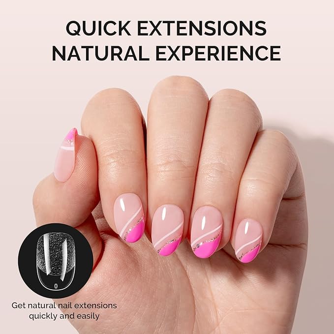 MelodySusie Short Oval Round Almond X Nail Tips - 300Pcs 15 Sizes Clear Acrylic,Half Matte Full Cover Press on Nails for DIY Extension & Salon Use, Pre-Shaped for Long-Lasting Manicure
