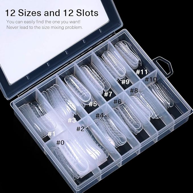 MODELONES Poly Extension Gel Dual Nail Form 120pcs Coffin Nails Clear Ballerina Nail Tips Full Cover