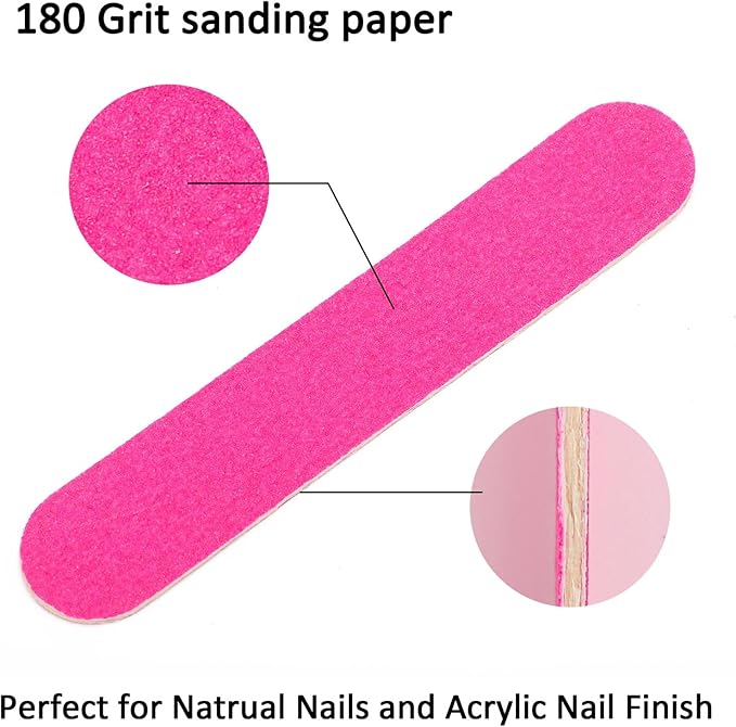 Tbestmax 400 Disposable Mini Nail File Bulk 3.4 inch Double Sided Emery Boards for Fingernail Tools 150 Grit Professional Nail Buffering Files