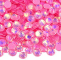 Blinginbox Flatback Rhinestones Round Gems, 1440pcs Luminous Series Glass Stones Neon Gems Non Hotfix Crystal Rhinestones for Nail Charms Crafts Clothes Tumblers,Lt.Pink Luminous Opal,SS6.