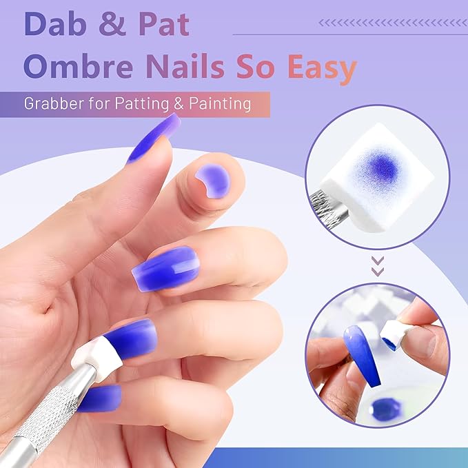 ABAC Solid Gel Polish for Ombre Nails,24 Color Set of Deep Shades,Patting Gel for Blooming Aura & Gradient Nail Art,No Wipe DIY Painting kit