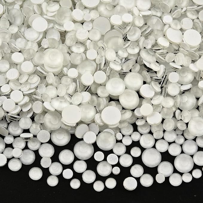 Blinginbox Flatback Glass Rhinestones,Bedazzler Gems 2880pcs Non Hotfix Crystal Rhinestones for Nail Charms Crafts Clothes Tumblers,White Neon,Mixed SS6-20 of 0.07-0.18in