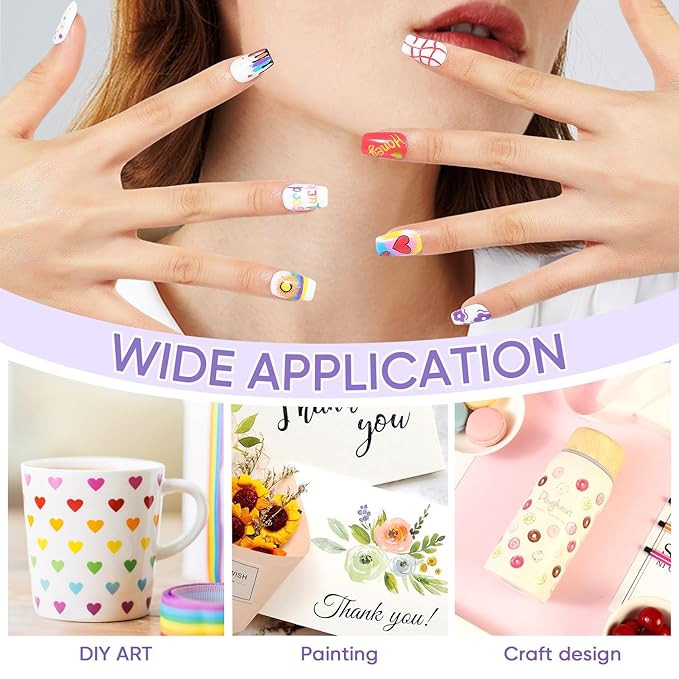AIMEILI 12 Colors Nail Art Pens Set, Fine Tip Acrylic Paint Pens for Salon & Home DIY Nail Design, Dotting Drawing Liner Brush for Manicure, Nail Polish Art Decoration Kit 1