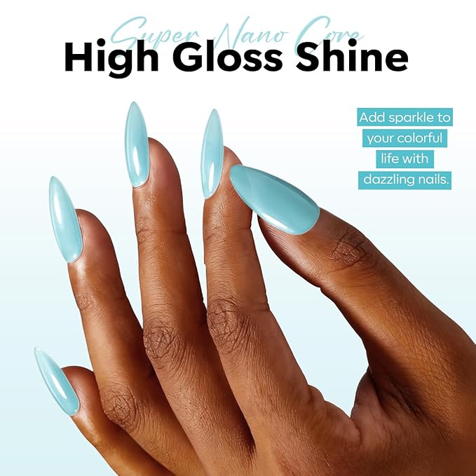 modelones Gel Nail Polish Jelly Baby Blue Rosy Translucent Gel Polish Light Sky Sheer Nails Soak Off LED Nail Lamp Nail Manicure 15 ML