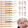 12 Colors Nail Art Pens Set, Nail Polish Pens Nail Art Drawing Markers Pen Quick Dry Waterproof Nail Art Painting Pens Kit for Home DIY Nail Art Design-Yellow