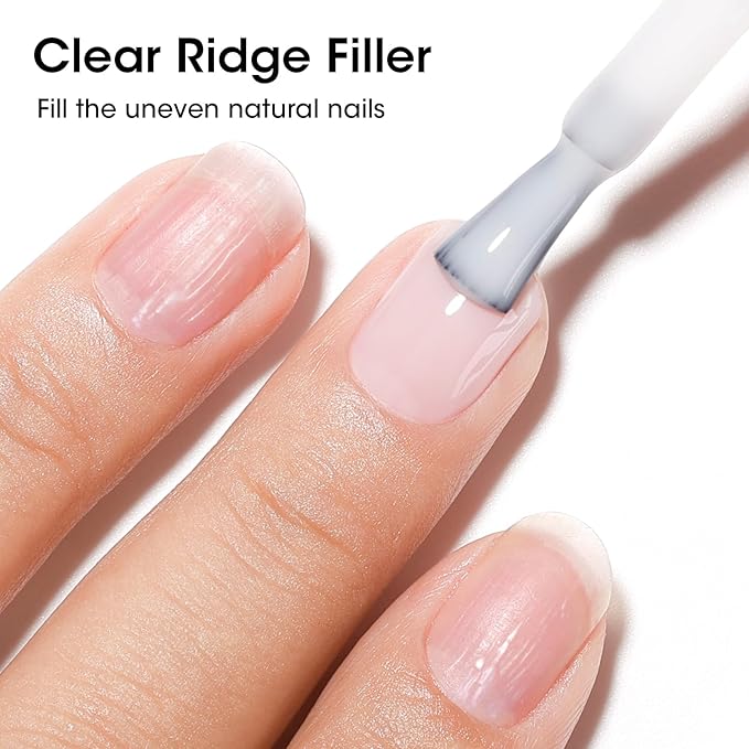 GELLEN 4-In-1 Illuminating Nail Concealer Base Coat Nail Polish Sheer Milky White | Quick Air Dry Calcium-Formula Regular Nail Polish Smooth Strengthen Natural Nails, Not UV Gel | Toxin TPO HEMA Free