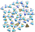 AD Beads Top Czech AB Crystal Flatback Rhinestone Nail Art Decoration Multi Shape (S13 Triangle 5x5mm, 50 Pcs)