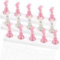 Nail Stand for Press Ons, Nail Holder for Painting Nails, Upgraded Solid Acrylic Magnetic Fake Nail Stands Tips, 3 Nail Holder with Double-sided Tape Practice Nail Art Tools
