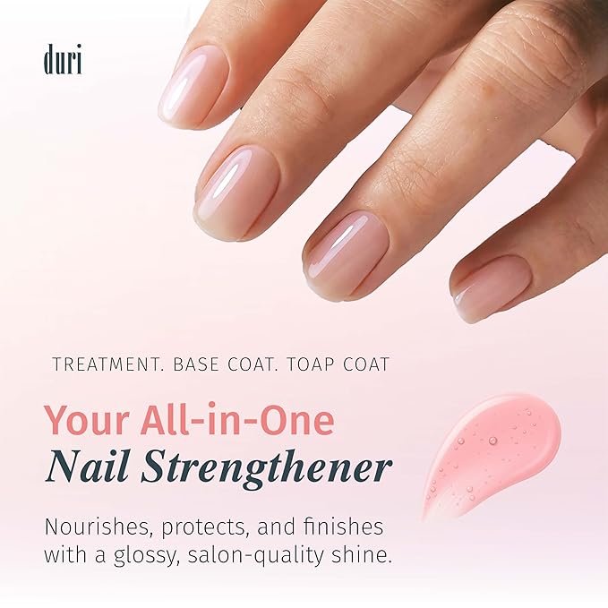 duri Rejuvacote 1 Nail Growth System - Original Maximum Strength Formula - Nail Strengthener and Nail Growth - Base and Top Coat - Pack of 2-0.45 fl. oz.