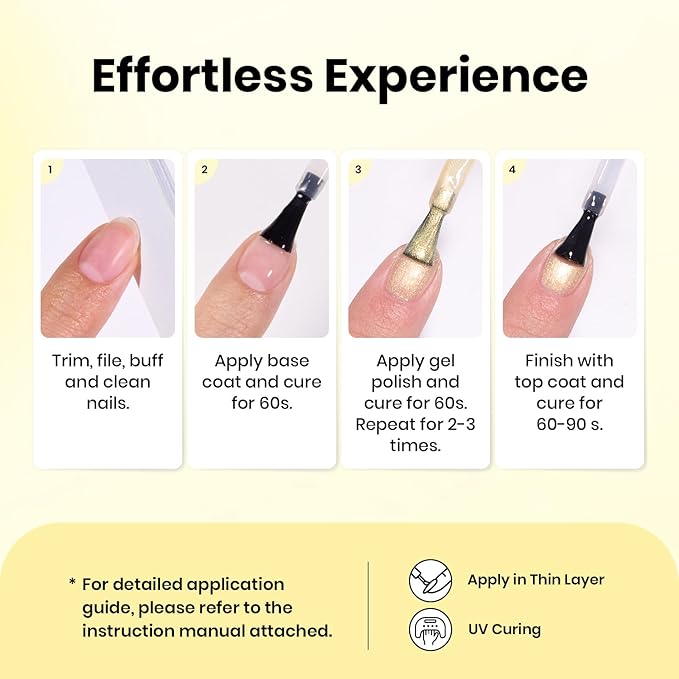 Beetles Yellow Gel Nail Polish - 15ML Shimmer Glitter Butter Yellow Gel Nail Polish Pastel Creamy Nail Gel Color Soak Off UV LED Home Salon DIY Nail Art Spring Gift for Women