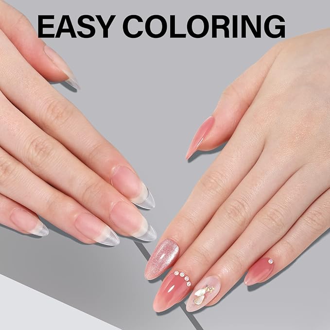 AILLSA Almond Nail Tips 450pcs Soft Full Cover Gel Nails Tips Matte Pre-shaped Press On False Extension Gelly Nail Tip for Acrylic Nails Professional, 15 Sizes Medium Nails Tip for Beginners