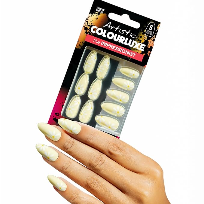 Artistic Colourluxe Press-On Tips - Kit Colourluxe Press-On Tips - Kits Nails - 30 Nails (Mellow Yellow, Kit)