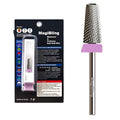 6.6mm Large Tapered Barrel 5-in-1 Nail Drill Bit, 3/32" Cross Cut Tungsten Carbide Efile Bit for Fast Gel & Acrylic Removal, Two-Way Rotation, Professional Nail Tech & Beginner Bit, Double Fine.
