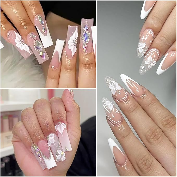 SILPECWEE 3Pcs Kolinsky 3D Nail Art Brush Set - Size 2/4/5#, Acrylic Nail Brush with Silver Metal Nonslip Grip Handle Polish Clean Up Manicure Sculpture Tools for Women Acrylic Application