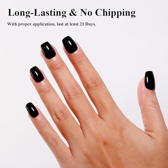 Imtiti 10ML Black Gel Polish Soak Off LED UV Nail Gel DIY at Home Salon Art Gift for Women 1PCS