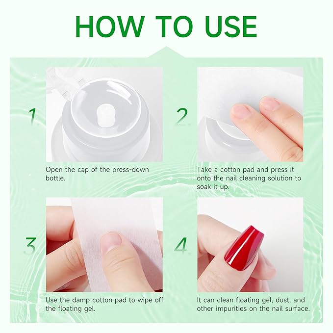 AIJIMEI 2in1 Poly Extension Gel Slip Solution 160ml Pump Bottle Nail Poly Gel Slip Solution For Nail Art Extensions, Nails Gel Cleanser Quick Cleaning Surface Floating Gel Smooth & Glossy Results