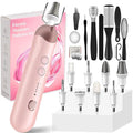 AOMEES Electric Nail File Set, Rechargeable Professional Manicure Pedicure Kit, 5 Speeds Hand Foot Care Tool for Nail Grind Trim Polish - with 100Pcs Nail Drill Bits Sanding Bands (Pink)
