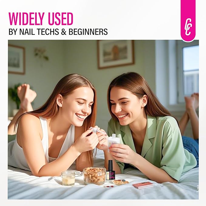 Protein Nail Strengthener for Gel Enthusiasts: Repair Thin Weak Peeling Nails After Acrylics Gel Removal - Milky White Nail Hardener and Growth Treatment Ridge Filler Milky White Polish
