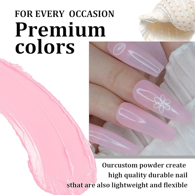 1 Oz/28g Pink Dip Powder, Neutral Nail Dipping Powder for Long-lasting 28 Days+ Dip Nail Art French Manicure Nail Starter & Professional Home DIY Salon Use, No Needed Nail Lamp Curing