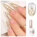 Double Rhythm 0.5Oz Glitter Gel Polish Shimmer Reflective Color for Nail Art Salon DIY Soak Off 15ml Nail Lamp Gel Polish at Home (Golden-B1166)