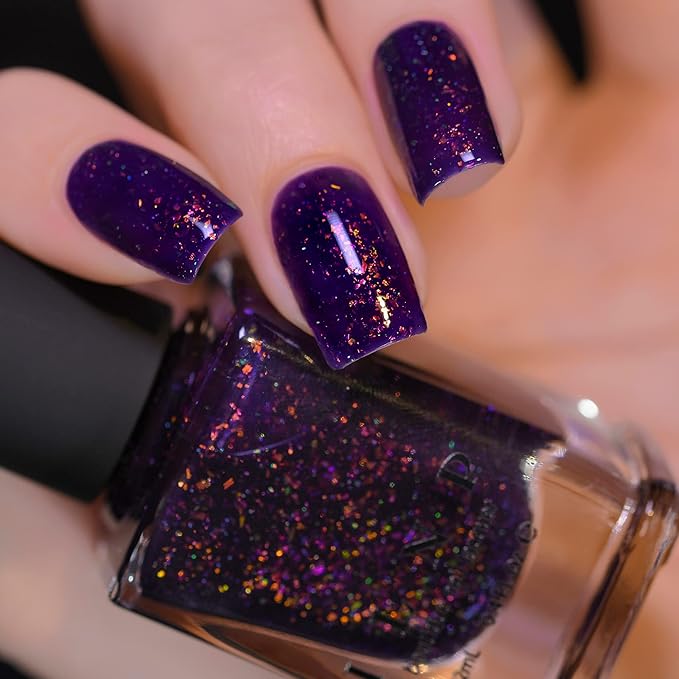 ILNP Jinx - Deep Purple Jelly Shimmer Nail Polish