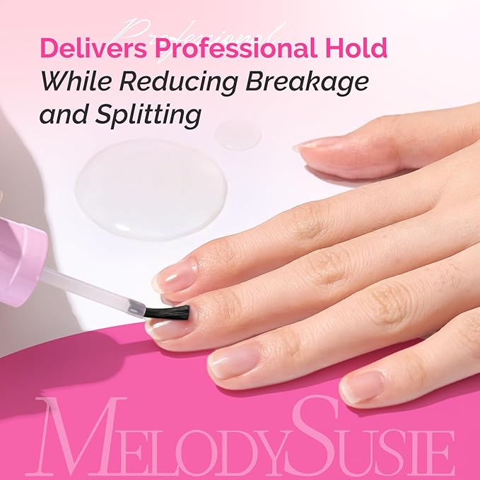 MelodySusie 30ML Nail Dehydrator and Primer, 3-in-1 HEMA-Free Acid-free Nourishing Nail Prep for Nail Thickening Solutions Acrylic & Gel Nails