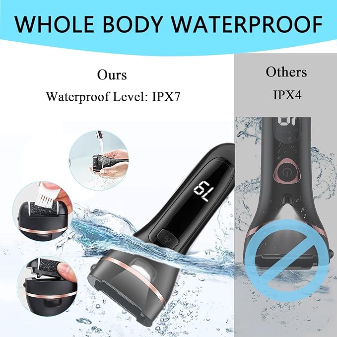 Callus Remover for Feet Electric Foot File, 13-in-1 Professional Pedicure Tools Foot Care Kit, Foot Scrubber Pedi for Hard Cracked Dry Dead Skin, 3 Rollers, 2 Speed, Battery Display (Black)