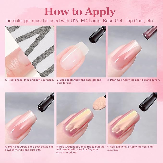 ADHERE Jelly Gel Nail Polish Set, 8 Colors 12ml Jelly Gel Polish Kit Nude Pink Neutral Nail Art Design Sheer Translucent Nail Polish Kits for Salon Need Lamp Curing Nail Art DIY at Home for Women